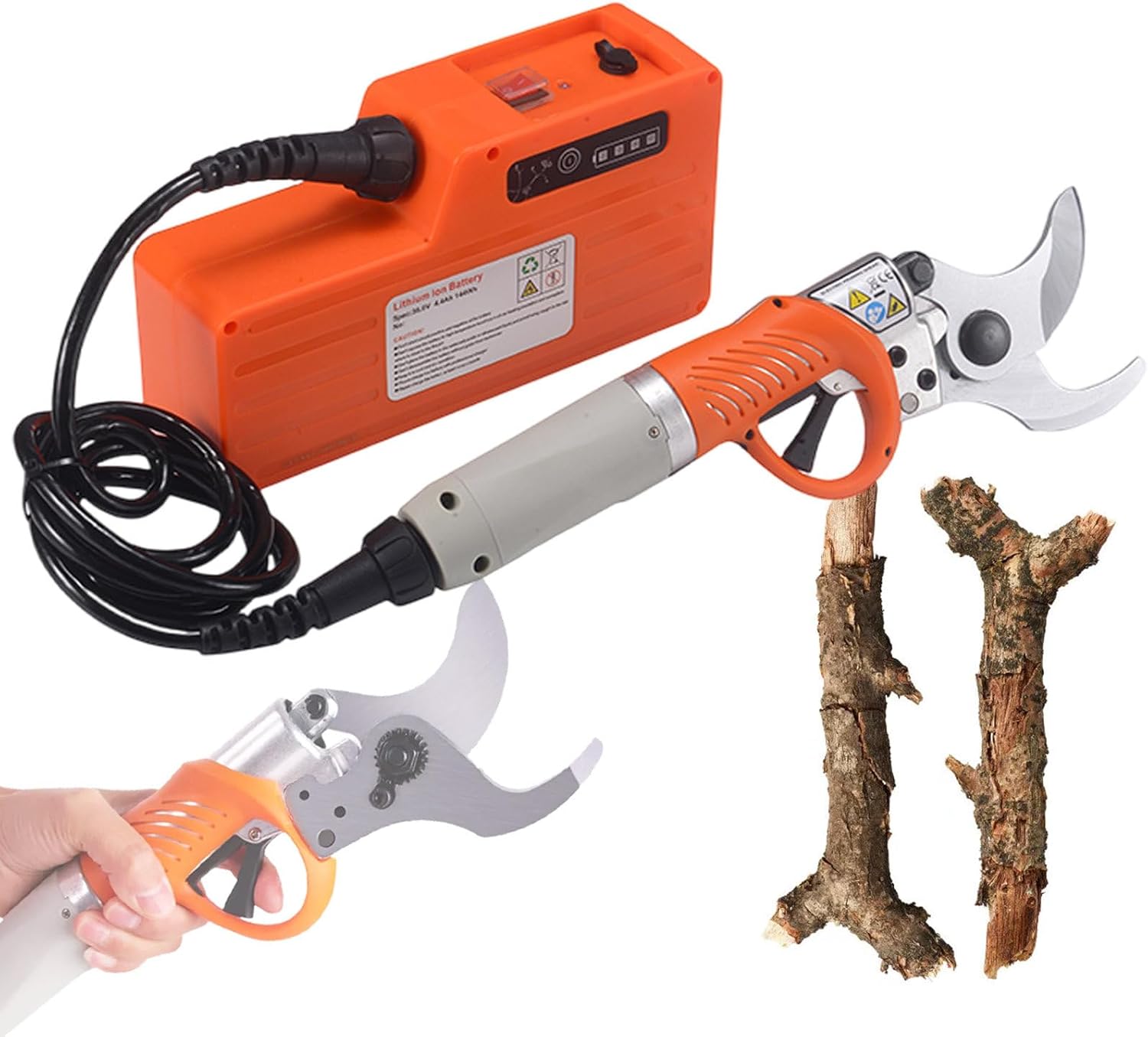 Electric Pruning Shears for Any Hand Size,Ultra Sharp Blades,Garden Tree Branches Pruning Scissors,for Cutting Through Vegetable in Your Yard