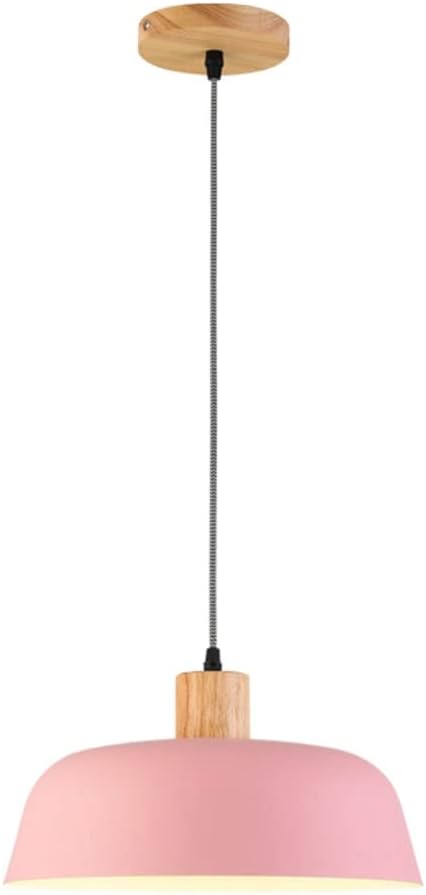 DADYA Creative Wooden Chandelier Color Industrial Hanging Lamp Nordic Outdoor Pendant Lights Fashion Aluminum Chandeliers Simple Light Hanging Lighting Fixtures for Bedroom Dining Room