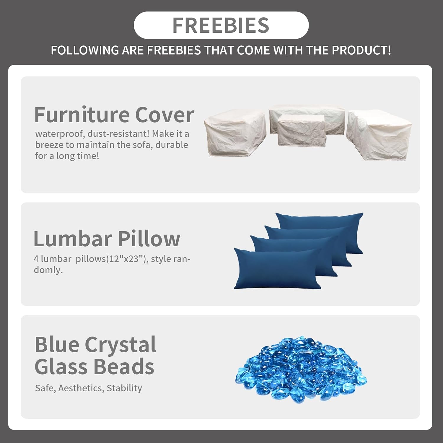 Rattaner 5-Piece Outdoor Patio Furniture 45 in Outdoor Fire Pits Patio Furniture Set 60000 BTU Outdoor Propane Fire Pit No-Slip Cushions Waterproof Covers, Navy Blue