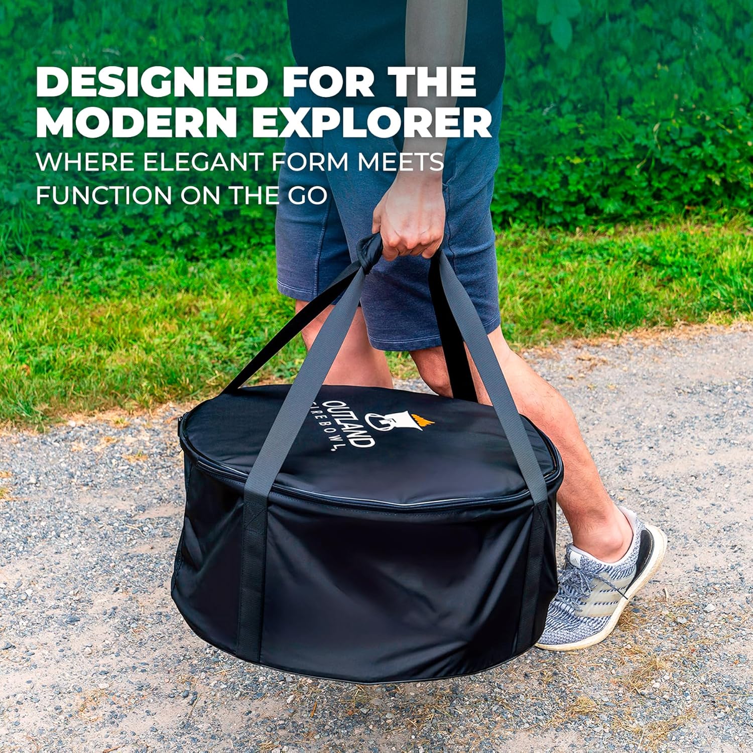 Outland Living 762 UV and Weather Resistant Cypress Fire Pit Carry Bag, Fits 21-Inch Diameter Outdoor Propane Gas, Black