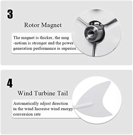 800W 3 Blade Horizontal Wind Generator 12V/24V Wind Turbines Generator Windmill Energy Turbines Charge with Controller for Home,24v
