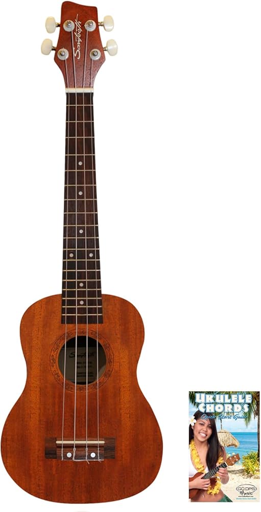 Sawtooth ST-UKE-MT-KIT-1 Mahogany Tenor Ukulele with Quick Start Guide, Natural Satin