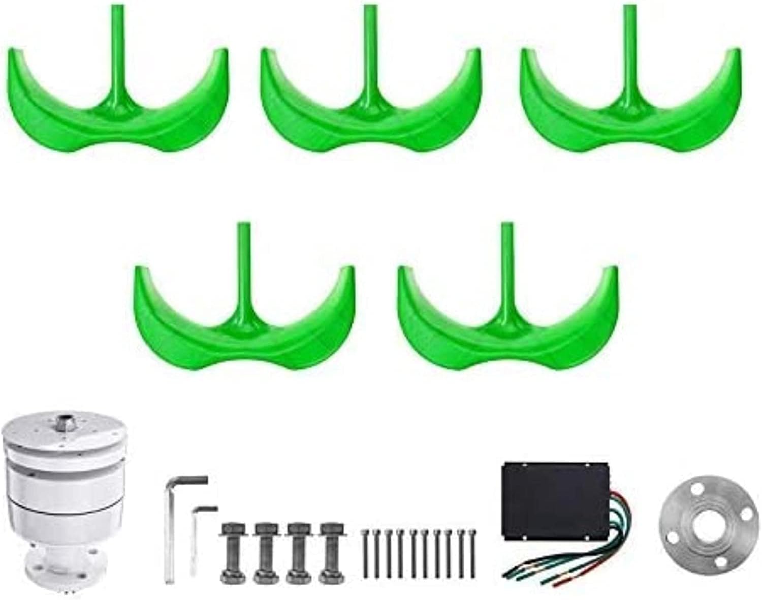 LiuSj JUnSt Wind Power Turbines Generator 8000W 12/24/48V 5 Blades Generator Lantern Wind Turbines Vertical Axis for Streetlight+Controller