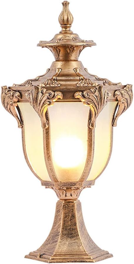 European Lawn Post Lamp Fixture Garden Light Outdoor Waterproof Modern Patio Pillar Lights Pier Mount Outdoor Lighting Fixtures for Patio Outside Lights Fence Column Post Lights