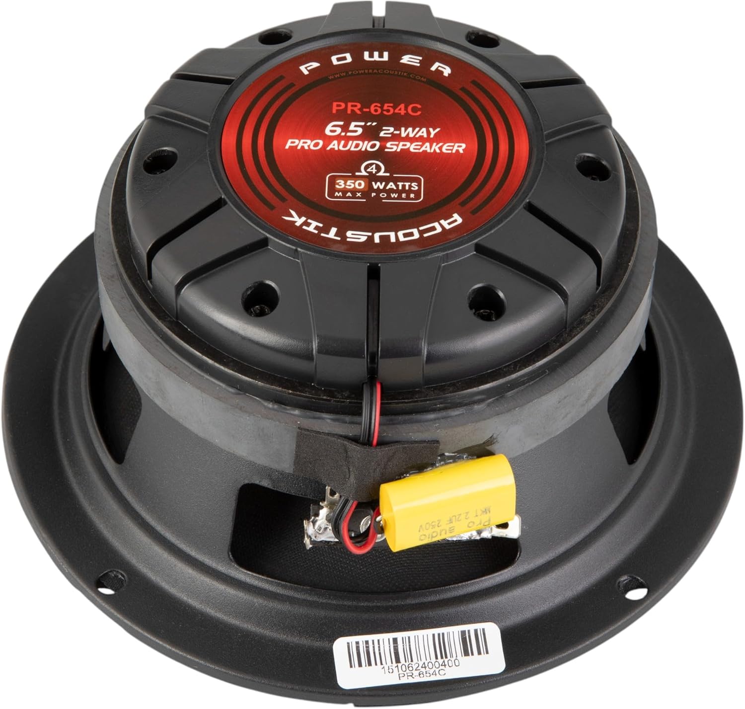 Power Acoustik PR-654C – 6.5 Inch Midrange Car Speaker | 175W RMS / 350W Max Power | 4 Ohm, 92dB Sensitivity | Cloth Surround, Black Paper Cone, Steel Basket | High Performance Car Audio Upgrade