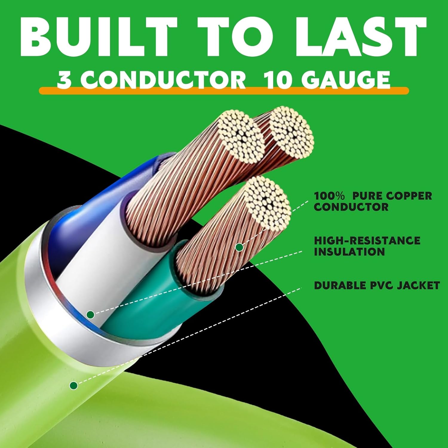 Kanayu 25 ft Welder Extension Cord Compatible with Nema L14-30p to 6-50r, 4 Prong Generator to 3 Prong Welder Power Adapter Cord 30 Amp Generator Locking Plug Connector to Welding