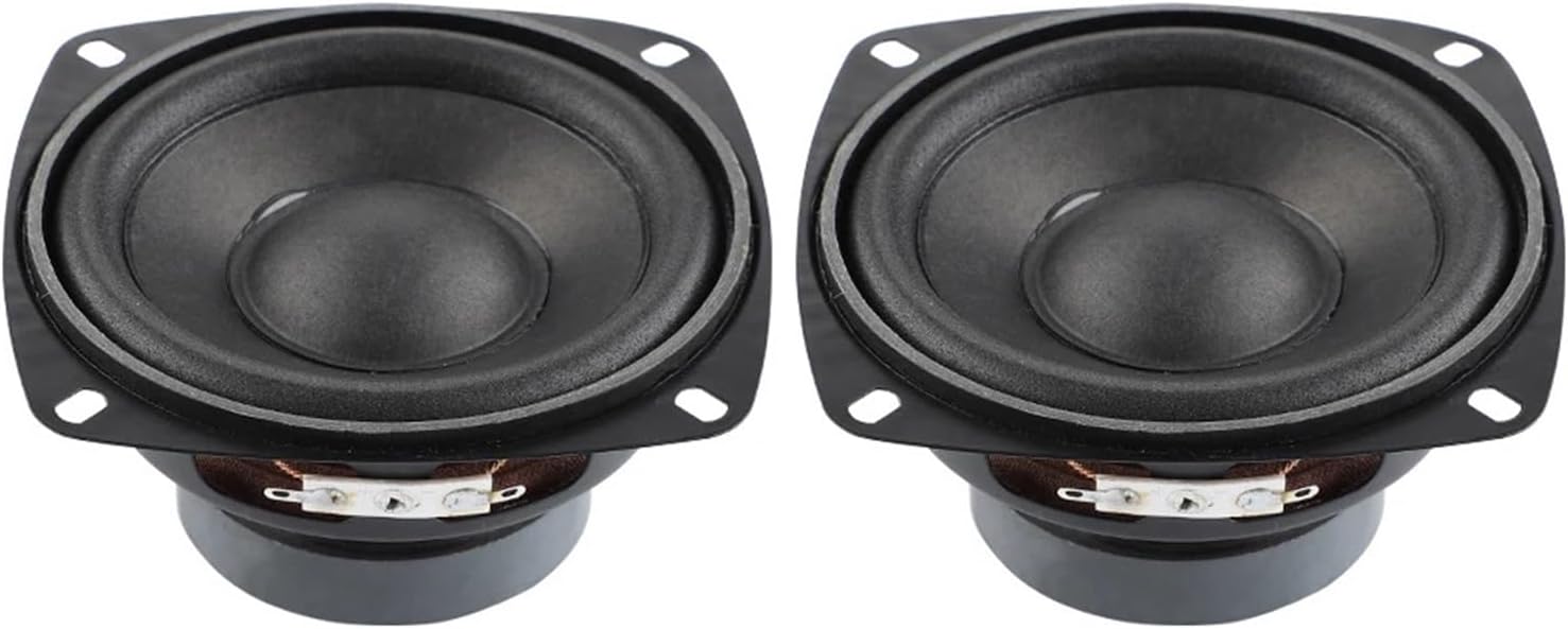 2Pcs 4 Inch Audio Speakers 4 Ohm 20W Full Range Loudspeaker Home Theater Tweeter Midrange Woofer Sound Amplifier Speaker