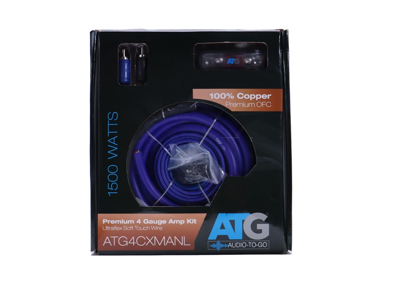 ATG Audio Transcend Series 100% Copper 4 Gauge Amplifier Kit with Mini ANL Fuseholder - ATG4CXMANL