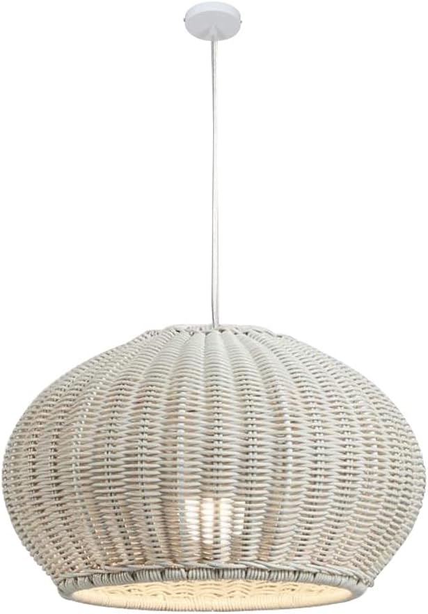 Outdoor Waterproof Chandelier Woven Wicker Pendant Light Rattan Hanging Light Bamboo Lampshade Ceiling Lighting Fixture E27 Lantern Pendant Lamp, Restaurant Bedroom Living Room