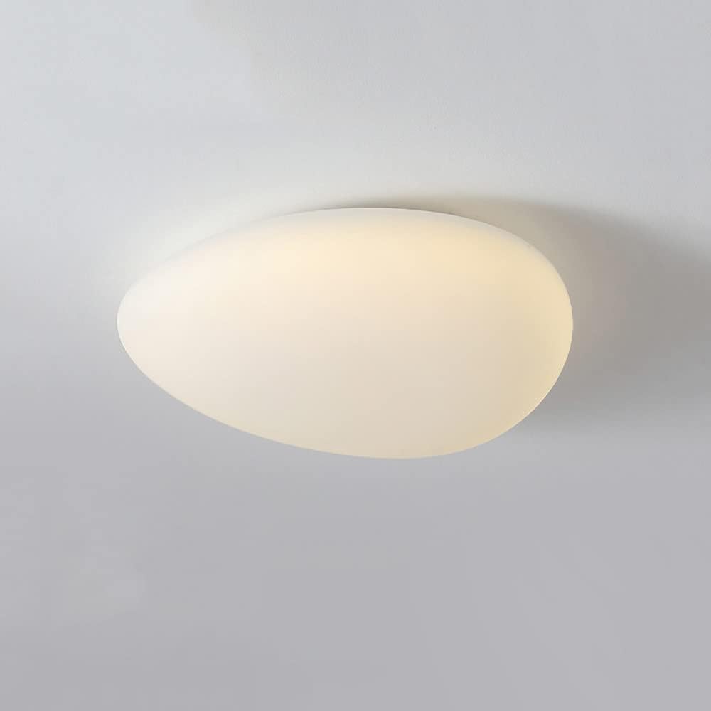 Modern Ceiling Lamp White LED Chandelier Flush Mount Lighting Fixture, Remote Control Ceiling Lamp Dimmable Chandeliers for Living Room Dining Room Bedroom Hallway