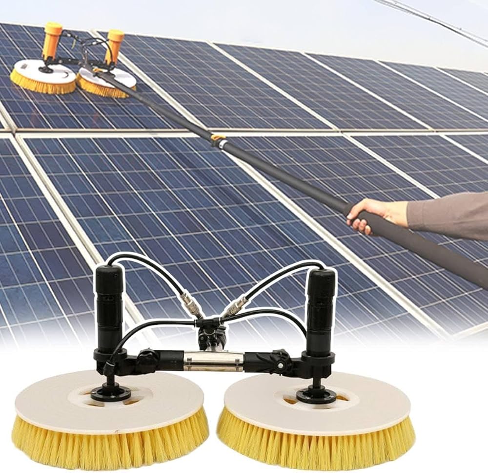 EAGLEG Electric Water Fed Pole Kit, Outdoor Window Glass Solar Panel Cleaning Brush, Extendable Pole Water Fed Pool Cleaning Brush,7.5M