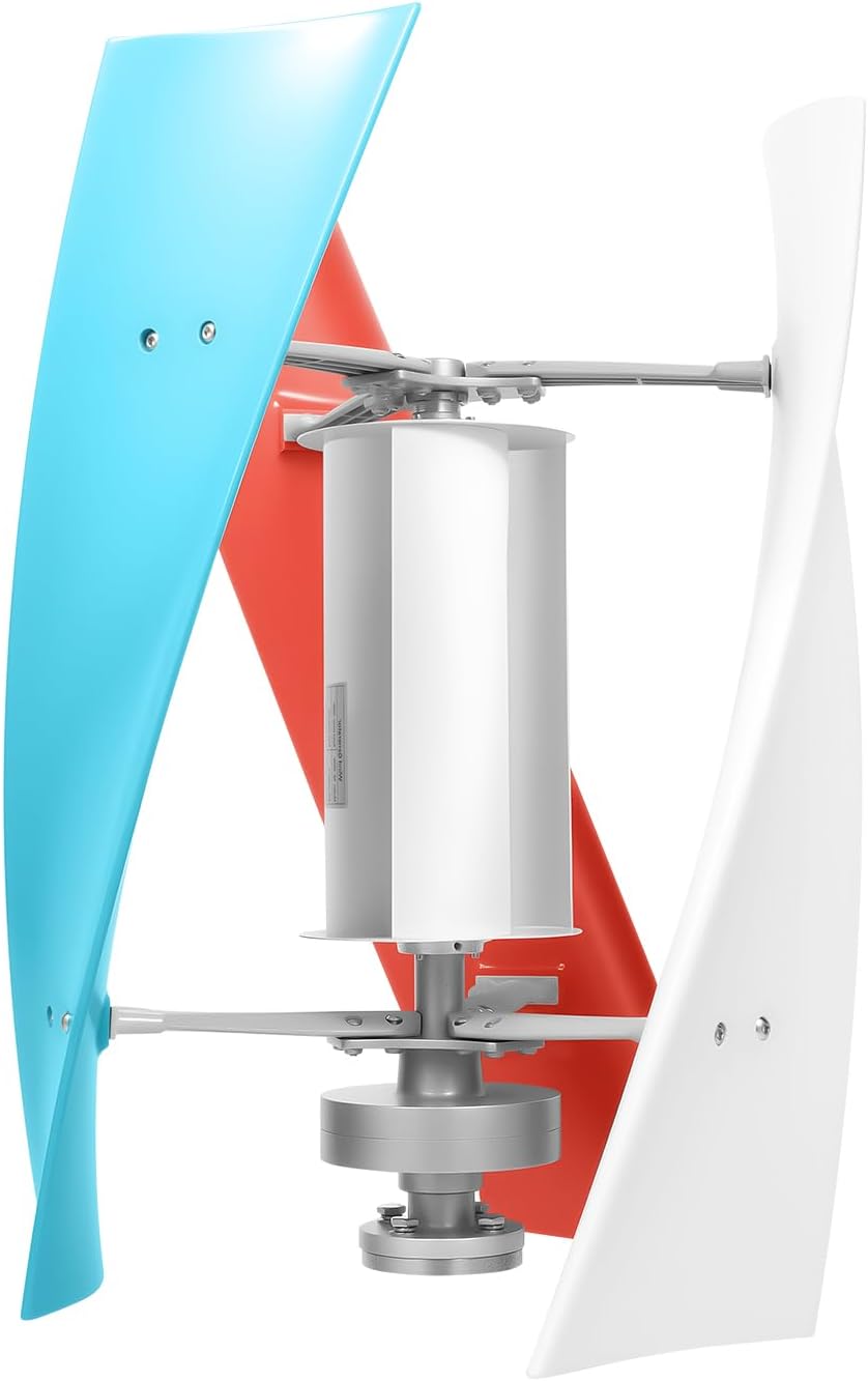 Vertical Wind Turbine Generator, 400W 3-Blade Helix Maglev Axis Wind Turbine Generator, 12V Vertical Windmill with Controller for Boats, Gazebos, Cabins, Mobile Houses