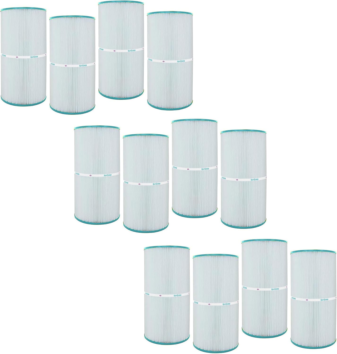 Hurricane Filters 12 Pack HF7469-04 Advanced Pool Filter Cartridge - Replacement for PCC60, Unicel C-7469, Filbur FC-1975, Pentair Clean & Clear 240, Hayward SwimClear C2025