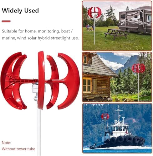 Vertical Wind Turbine Generator Kit, 400W-1200W, 12V/24V, 5 Blades, Low Wind Speed, Eco-Friendly Home & Camping Power Solution with Controller, Renewable Energy Source.