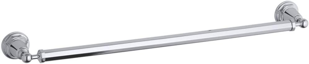 KOHLER K-13109-CP Pinstripe 24-Inch Bathroom Towel Bar, Polished Chrome