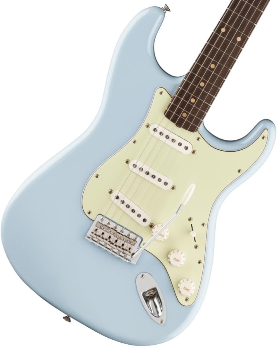 Fender Limited Vintera II Road Worn '60s Stratocaster Electric Guitar - Sonic Blue, Rosewood Fingerboard
