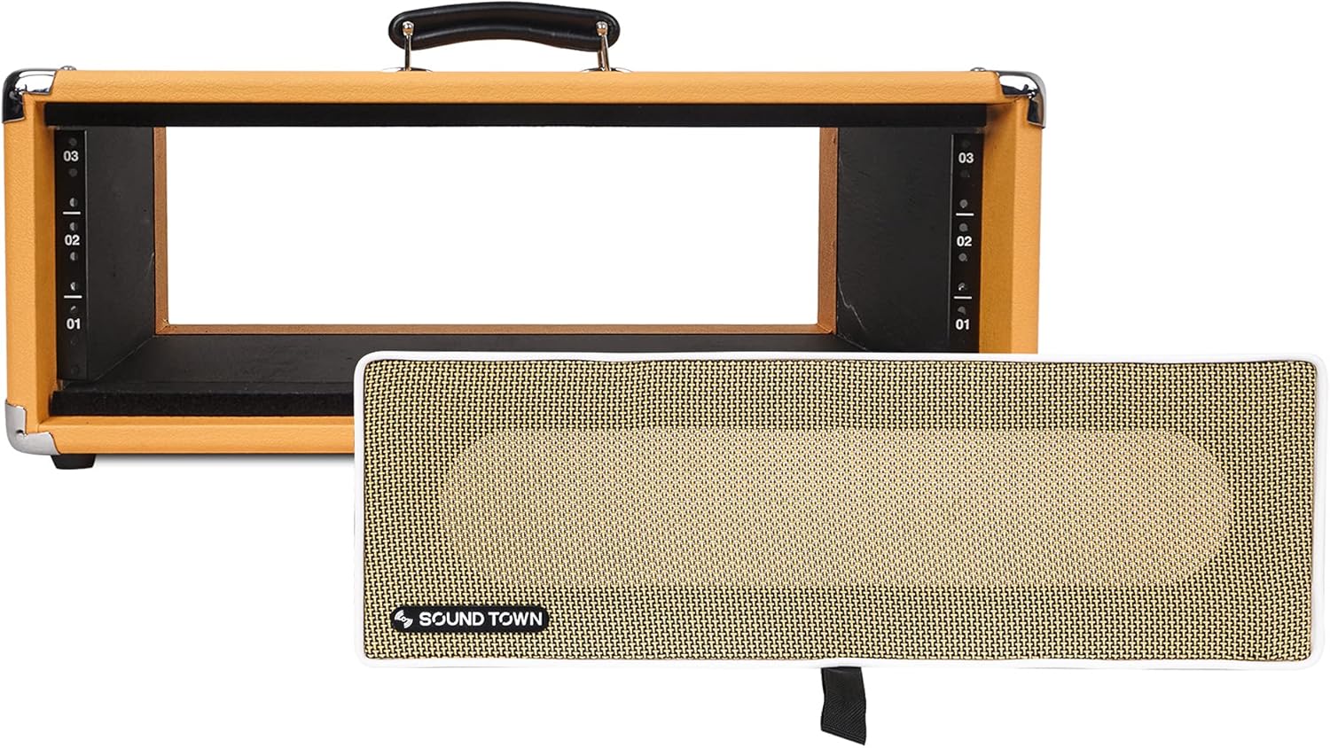 Sound Town Vintage 3U Amp Rack Case, 12.5