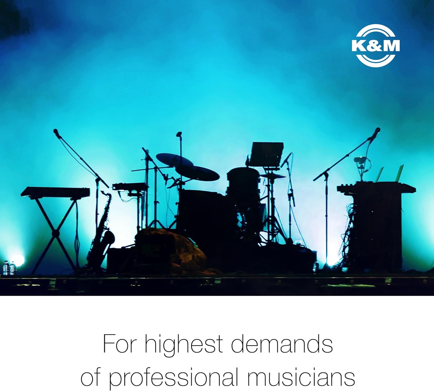 K&M Konig & Meyer 18822.019.55 Keyboard Stacker 3rd Tier | Compatible w/Omega Stand | Add Keyboard, Laptop, Midi Controller, Mixer | Height/Tilt/Width Adjustment | Steel | German Made Black