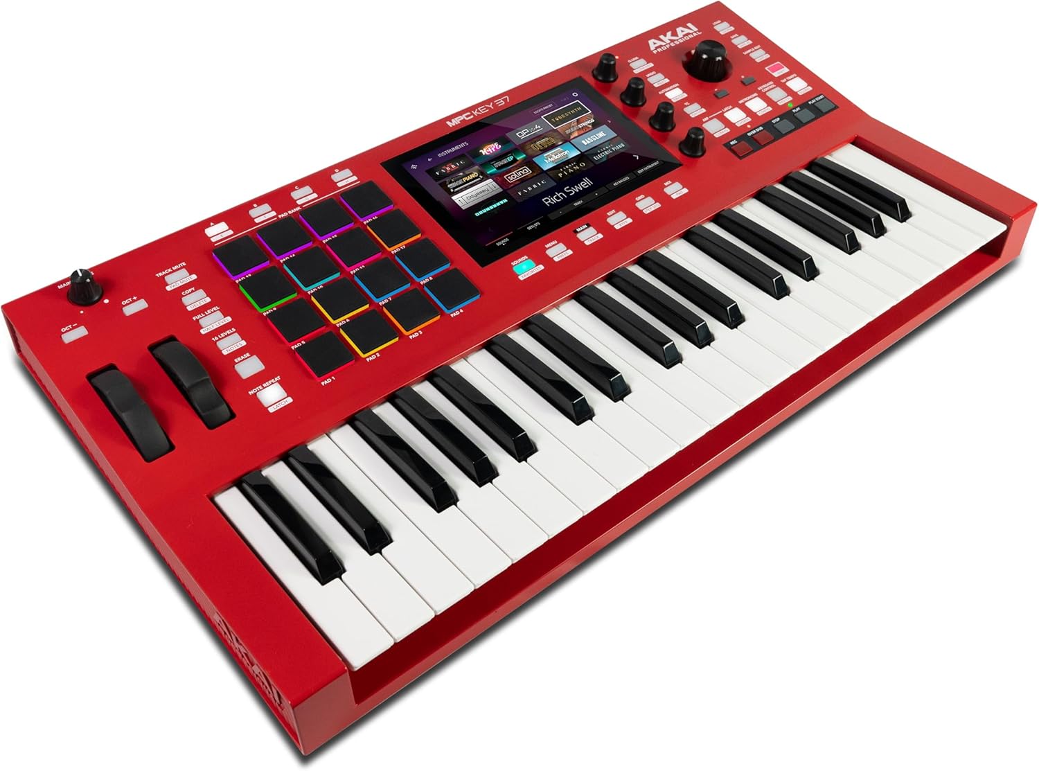 Akai Professional MPC Key 37 Standalone Production Synthesizer, Drum Machine, MIDI Keyboard, with Wi-Fi, Bluetooth, Touchscreen, Plug-ins, and Native Instruments Integration