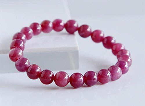 1 Strands Natural Purple Red South Africa Ruby Stretch Bracelet Round Beads 8mm 02821