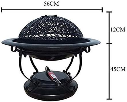 Outdoor Steel Wood Burning Fire Pit,Multifunctional Metal Fire Pit Garden BBQ Firepit