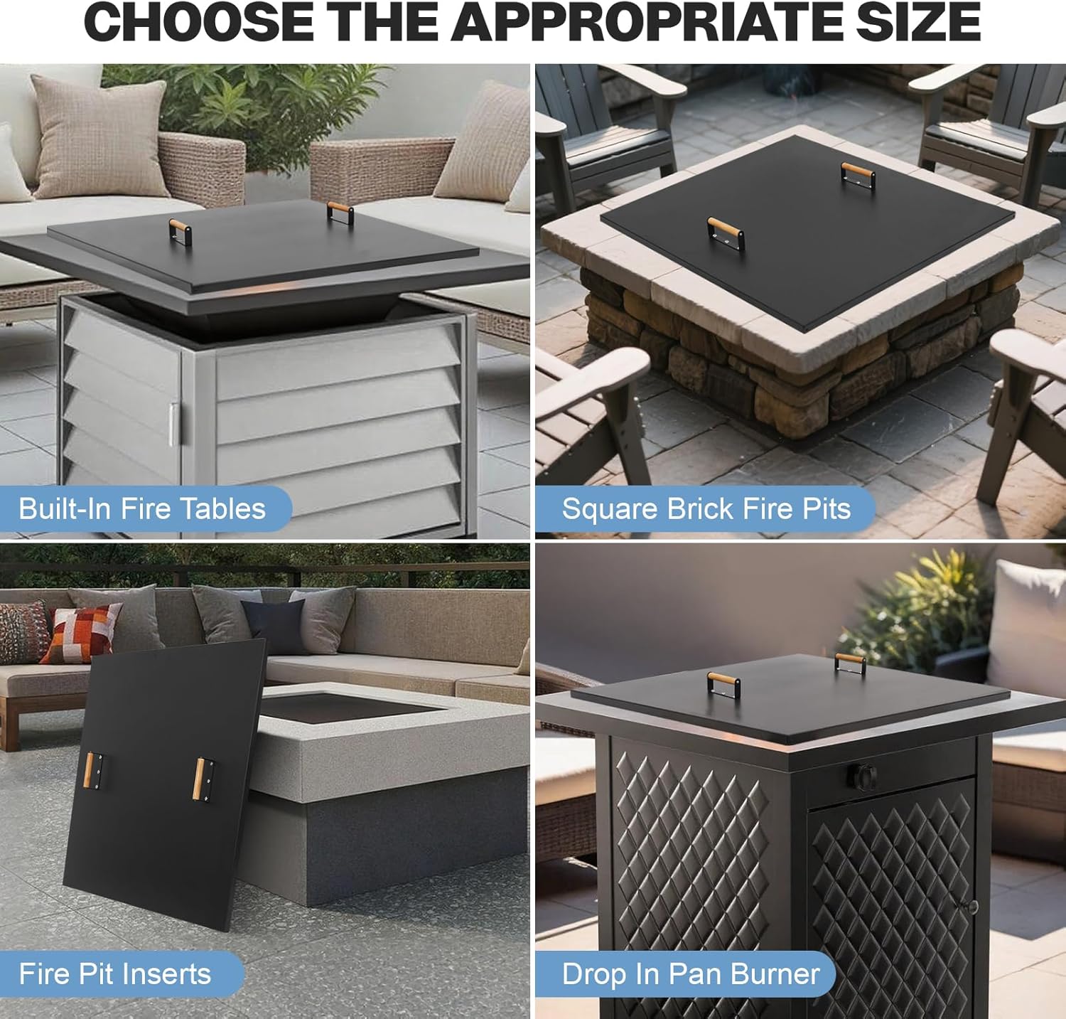 Fire Pit Lid Square 38