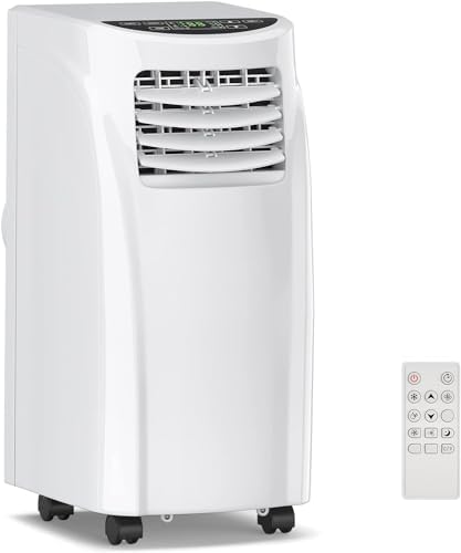 S AFSTAR Portable Air Conditioner 8000 BTU, 3-in-1 Air Cooler with Remote Control, LED Display & Wheels for Home
