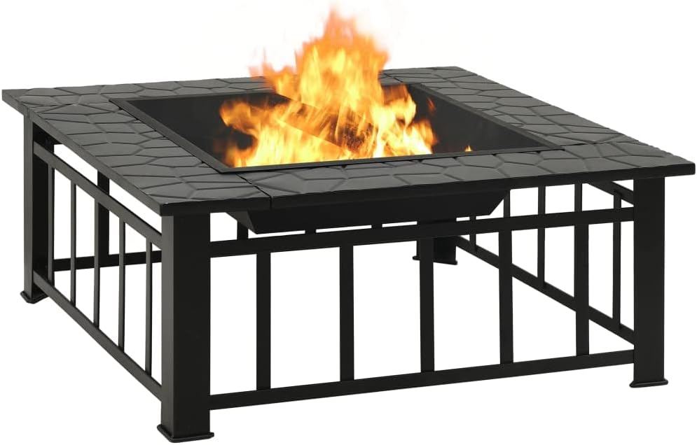 Garden Fire Pit with Poker, 31.9
