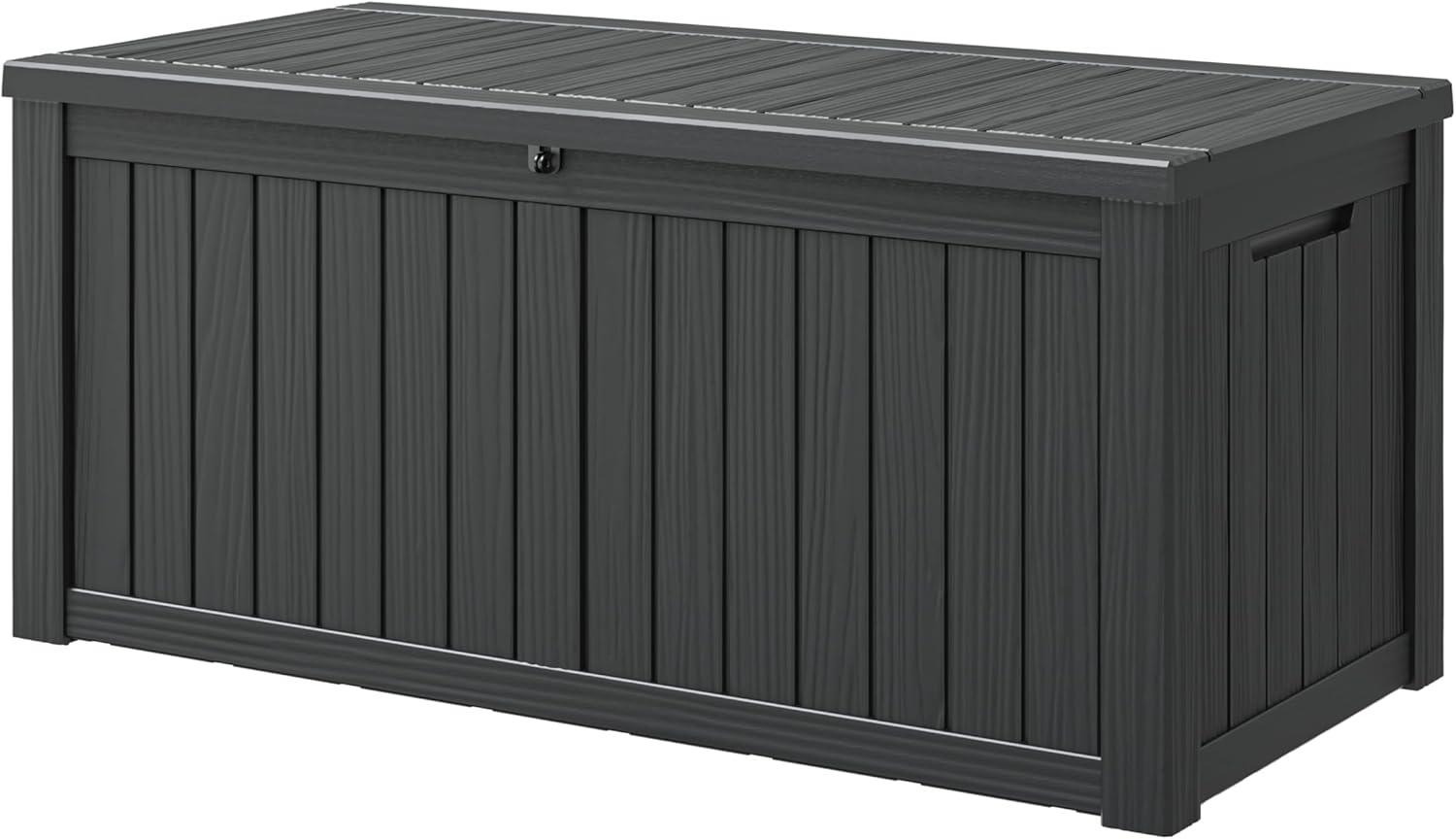 NUNU LAB Outdoor Storage Box 150 Gallon,Resin Large Sturdy Deck Box, Backyard Outside Storage Box Waterproof with Double Wall Panels,Package Delivery Box,Garden Box,Tool Box,Outdoor Hose Storage Bin