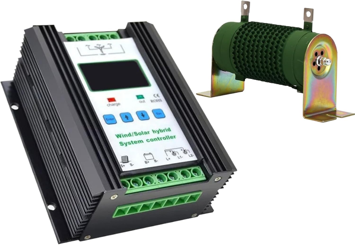 New Upgraded Wind Solar Hybrid Charge Controller,12V/24V/48V Regulator MPPT Wind Solar Hybrid Boost Controller, for Wind Turbine Generator Charger Battery,12V