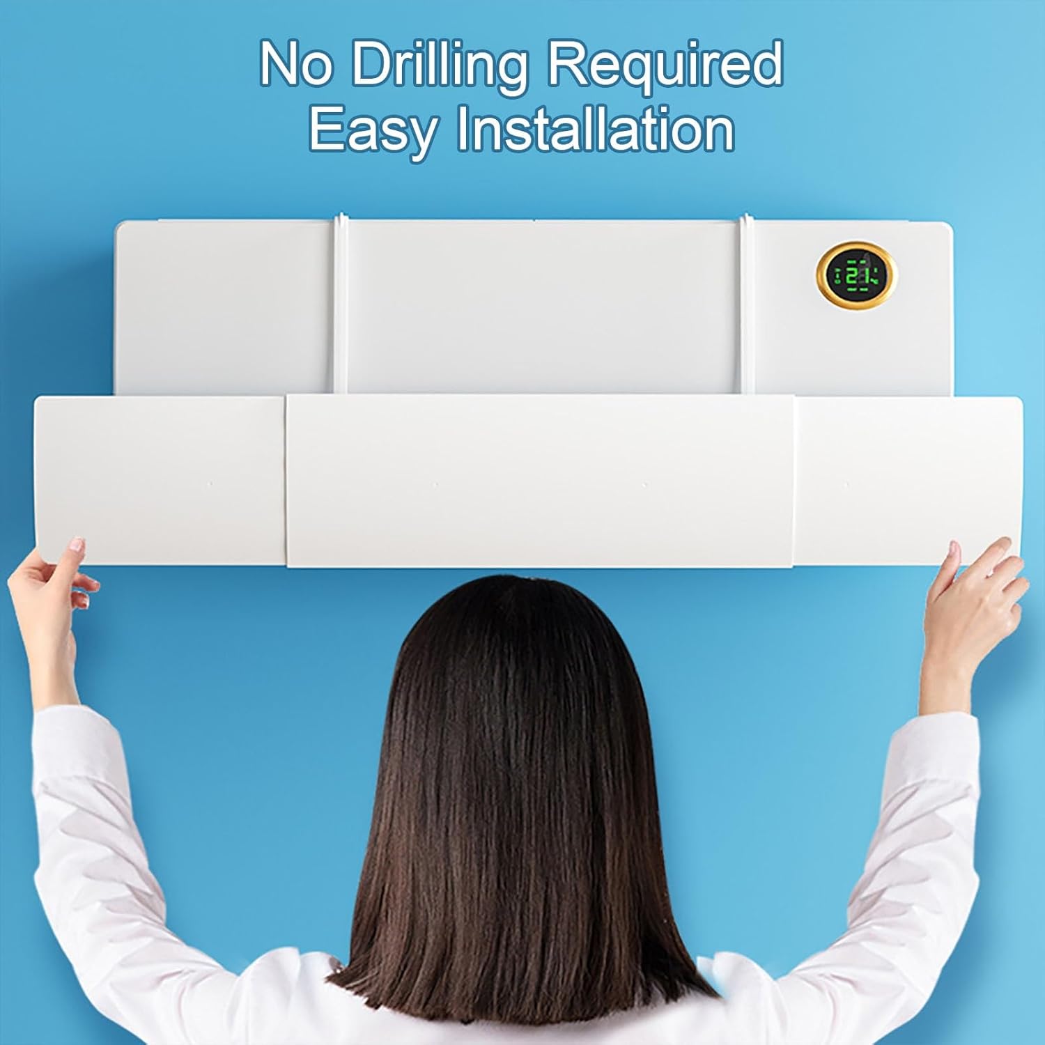 Telescopic Air Conditioner Deflector, Anti-Direct Blowing of Air Conditioners Wind Deflector, AC Air Deflectors of Punch-Free