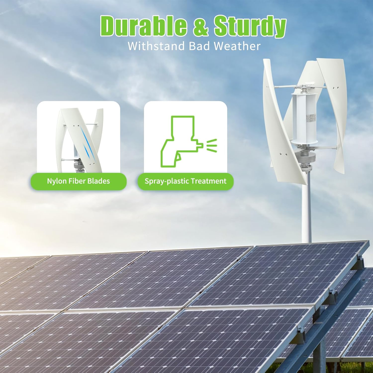 100W Vertical Axis Wind Turbine Generator,110V 12V 24V Magnetic Levitation Wind Turbine Kit with Controller for Home Street Lighting (24V)