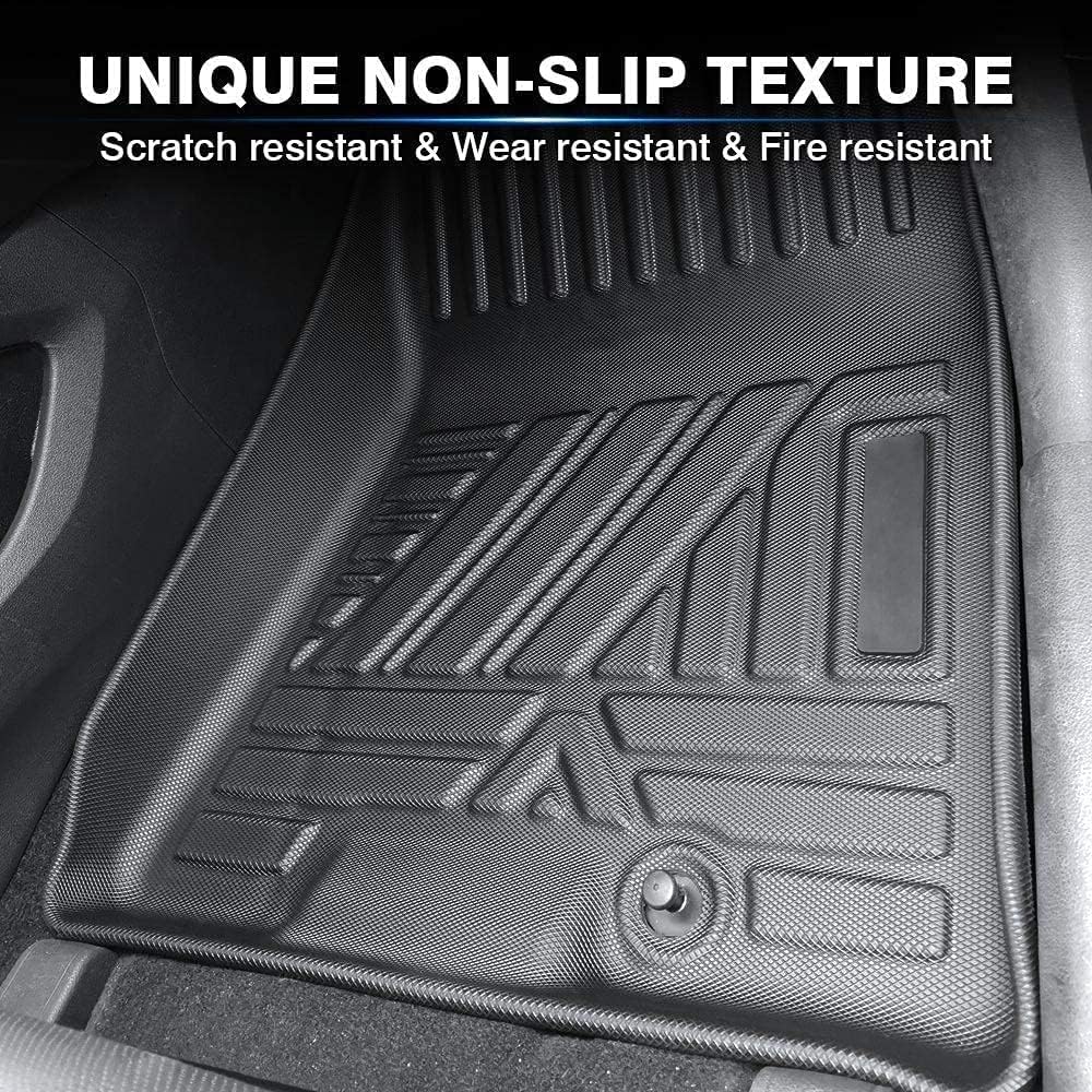 All Weather Rubber Car Floor Mats 2008-2012 Accord (Only for Seaden), Odorless, 3D Raised Edges, Custom Fit Full Set Includes 1st and 2nd Rows Coverage, Laser Measured, Non Slip, Accord Accessories