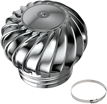 ntilator Turbines, Stainless Steel Pipefit Roof ntilating Fan Wind Turbines for All Weather, Rotating Chimney Cowl Cap Air nt Attic ntilator for Houses Factory Attic Farm