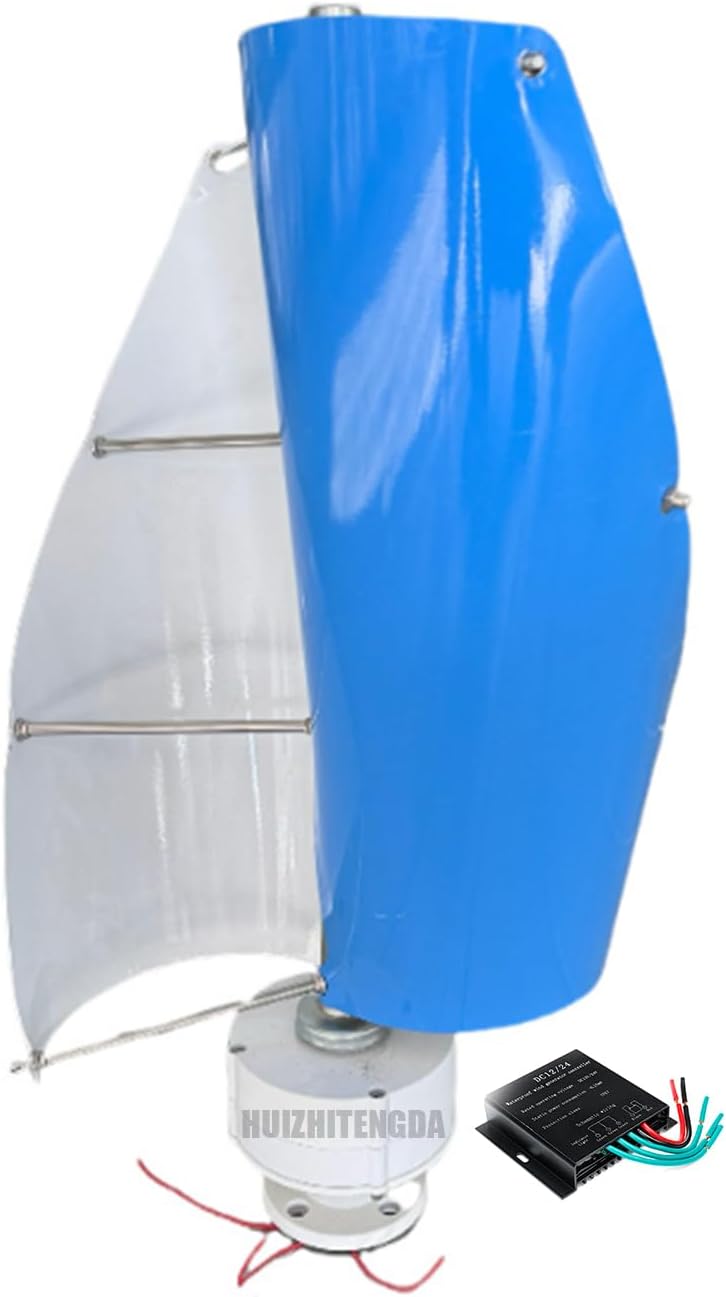 400W Wind Turbine Generator 12V 24V Free Energy 2 Blades Small Wind Power Generator Kit Applicable to Wind and Solar Power Generation Systems