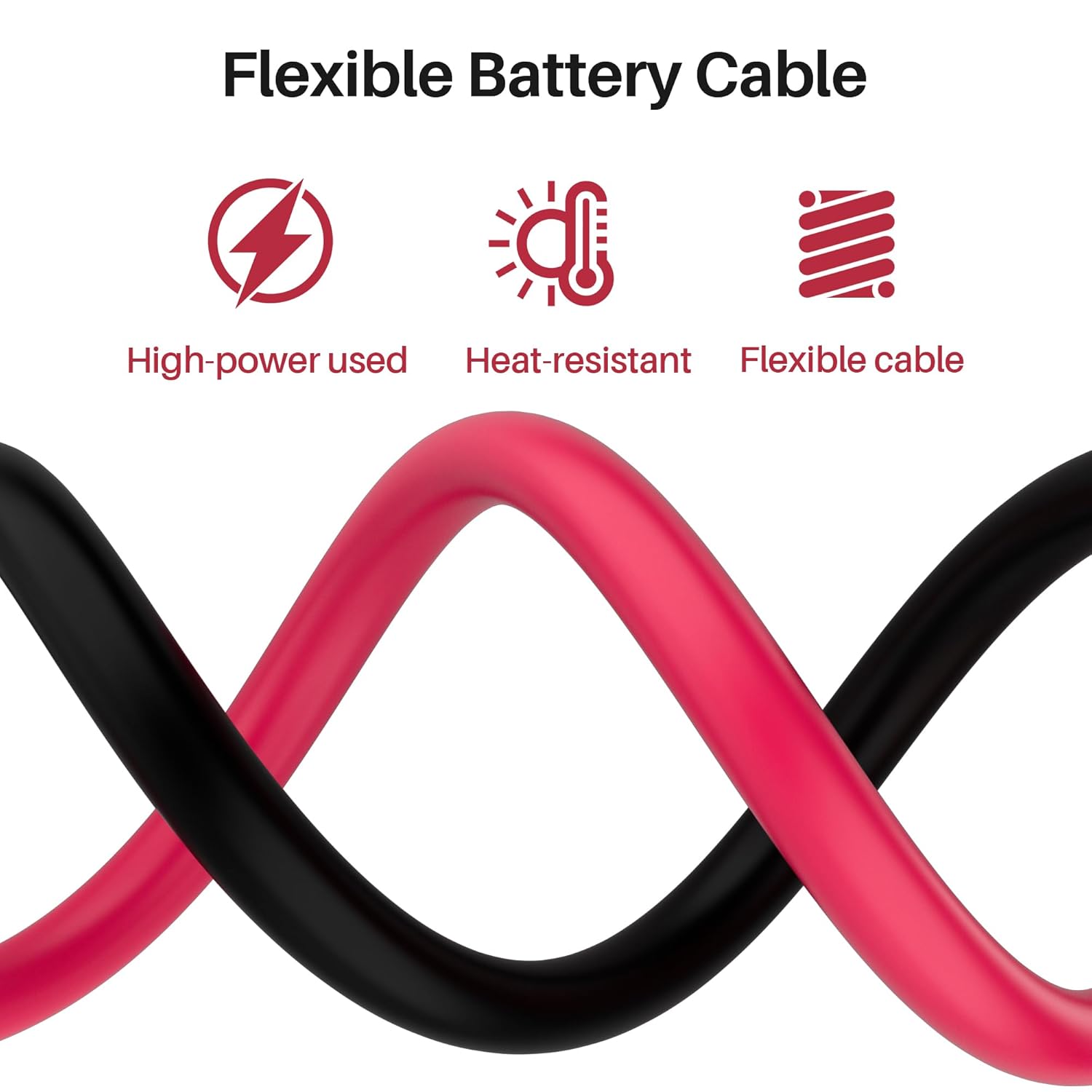 Big 3 Complete Upgrade Electrical Wiring Kit, True Spec 1/0 Gauge OFC Pure Copper Battery Cable, Primary Automotive Wire, Car Amplifier Power & Ground Cable Kit, Car Audio Speaker Systems, UL Listed