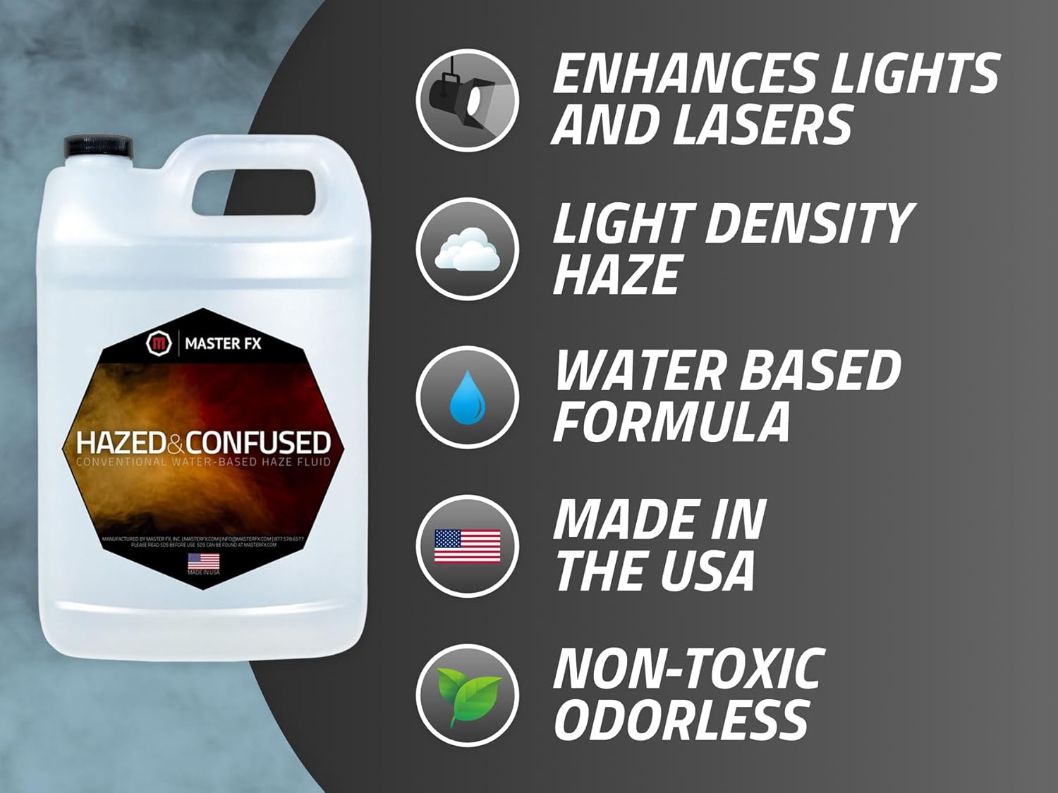 Hazed and Confused Standard Water-Based Haze Fluid - 55 Gallon Drum