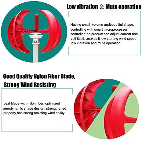 6000W 4 Blade Vertical Axi Wind Turbin Generator with Controller Lantern 12V 24V Motor Kit Electromagnetic for Home Streetlight