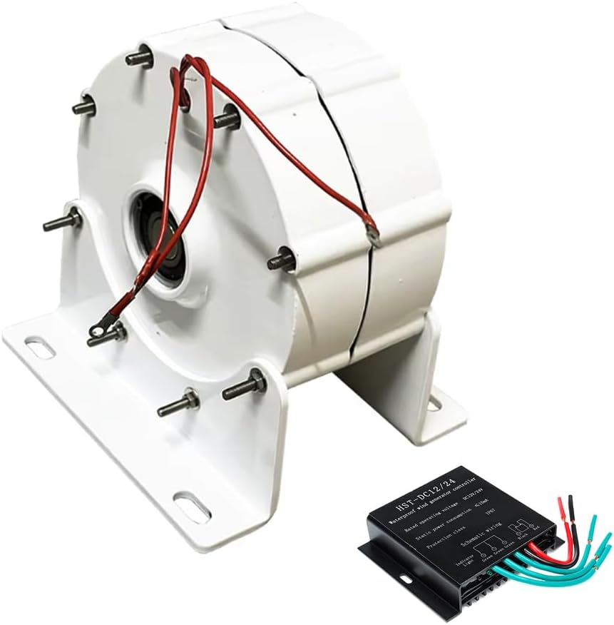 9000W 110V/ 220V Permanent Magnet Electric Motor Generator,12V-220V Wind Turbine Generator Kit DIY AC Alternator Permanent Magnet Motor (with Base)