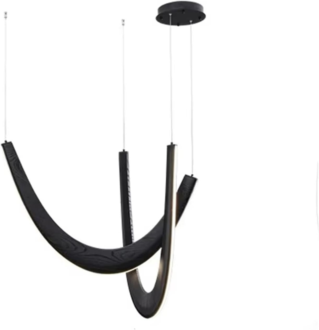 Modern Decor Led Lights Pendant Light Lamps for Living Room Chandeliers for Dining Room Hanging Light Indoor Lighting(Dimmable,Black 920mm)