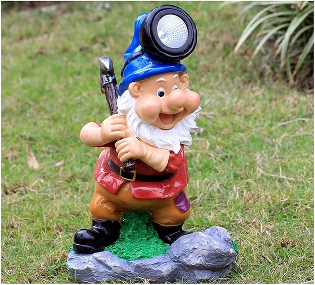 Solar Garden Lawn Light, Glass Fiber Reinforced Plastic Waterproof Garden Street Light, Decorative Sculpture Crafts(Color:A)