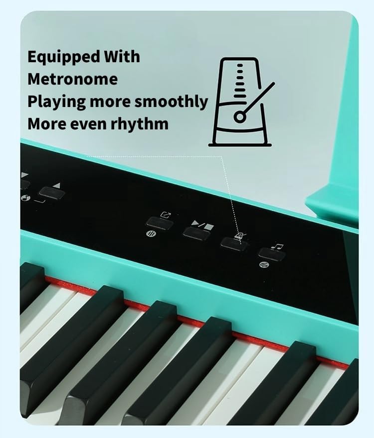 LANDTOM Intelligent 88-Key Heavy Hammer Digital Piano A100 Portable Electric Piano for Beginners and Professionals to Play Home and Outdoors Piano with foldable stand, Orange (Without Stand, Orange)