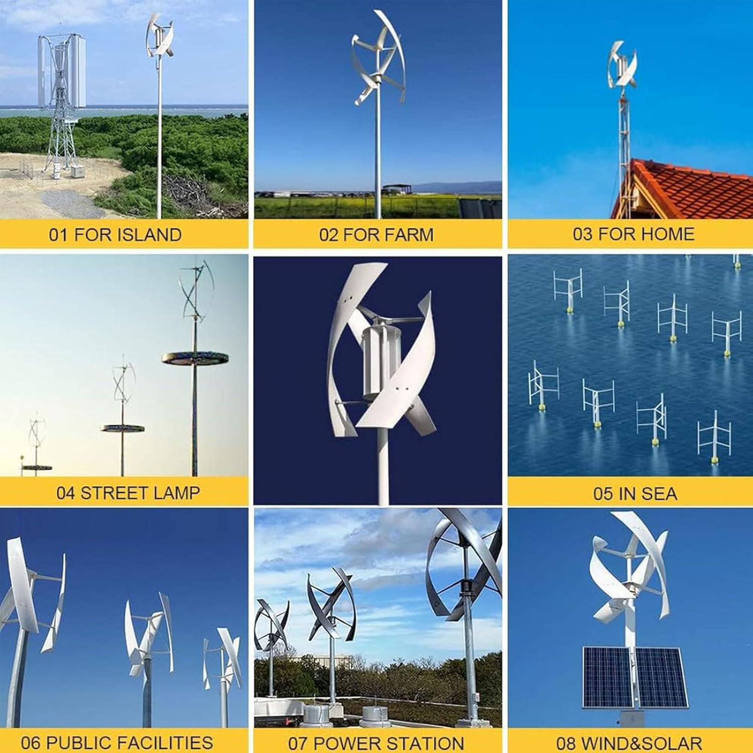 3000W Wind Turbine Generator Kit with MPPT Controller,12V/24V/48V Vertical Wind Turbine Kit,Electricity Producer Equipment,Home Power Energy Kit 24V
