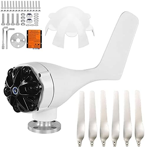 800W Wind Turbine Generator Kit - High Efficiency 6-Blade Wind Power System for 12V/24V/48V, Ideal for Home Energy Solutions & Free Power with Controller