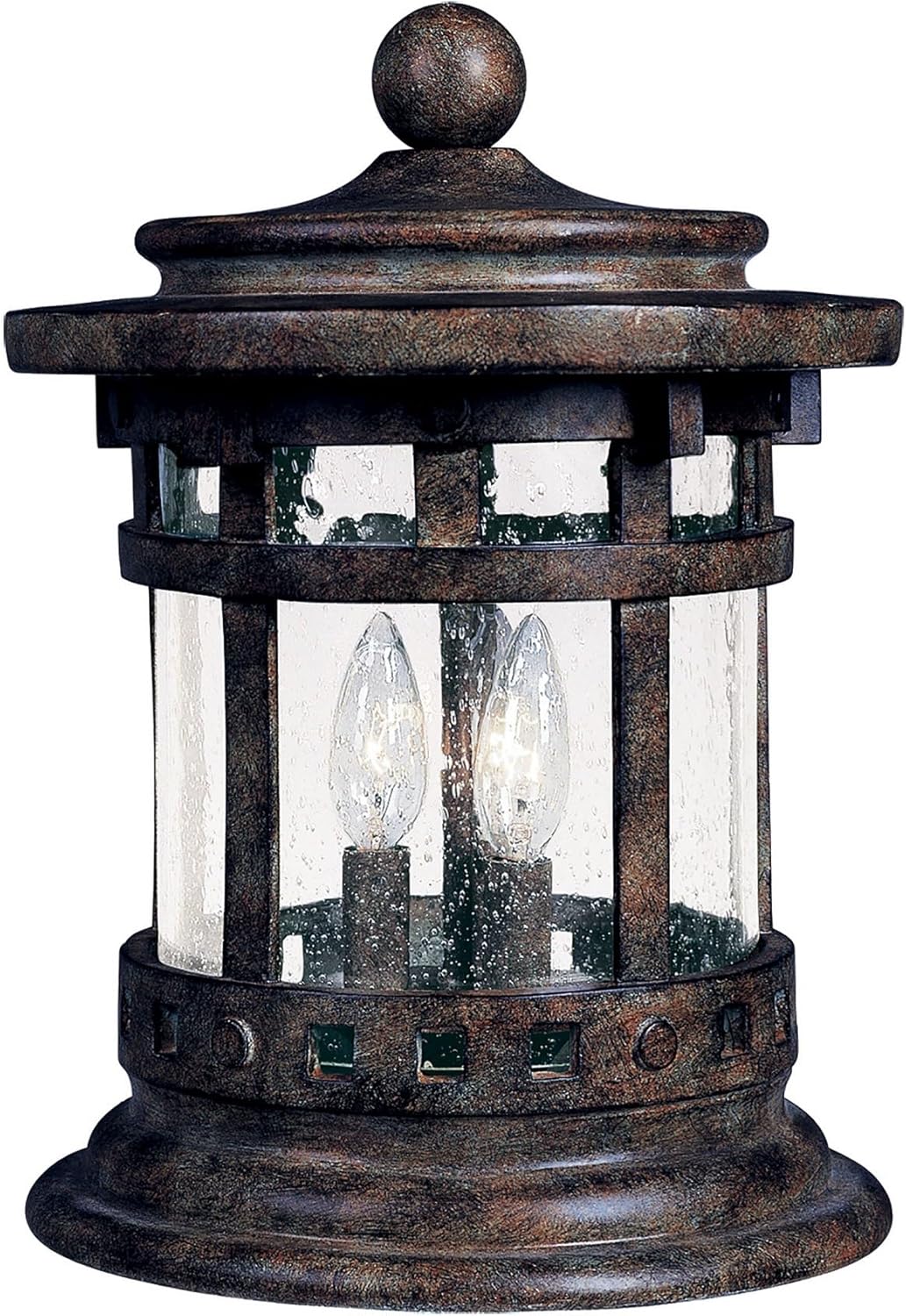 Maxim Santa Barbara VX Three Light Outdoor Deck Mount with Sienna Finish