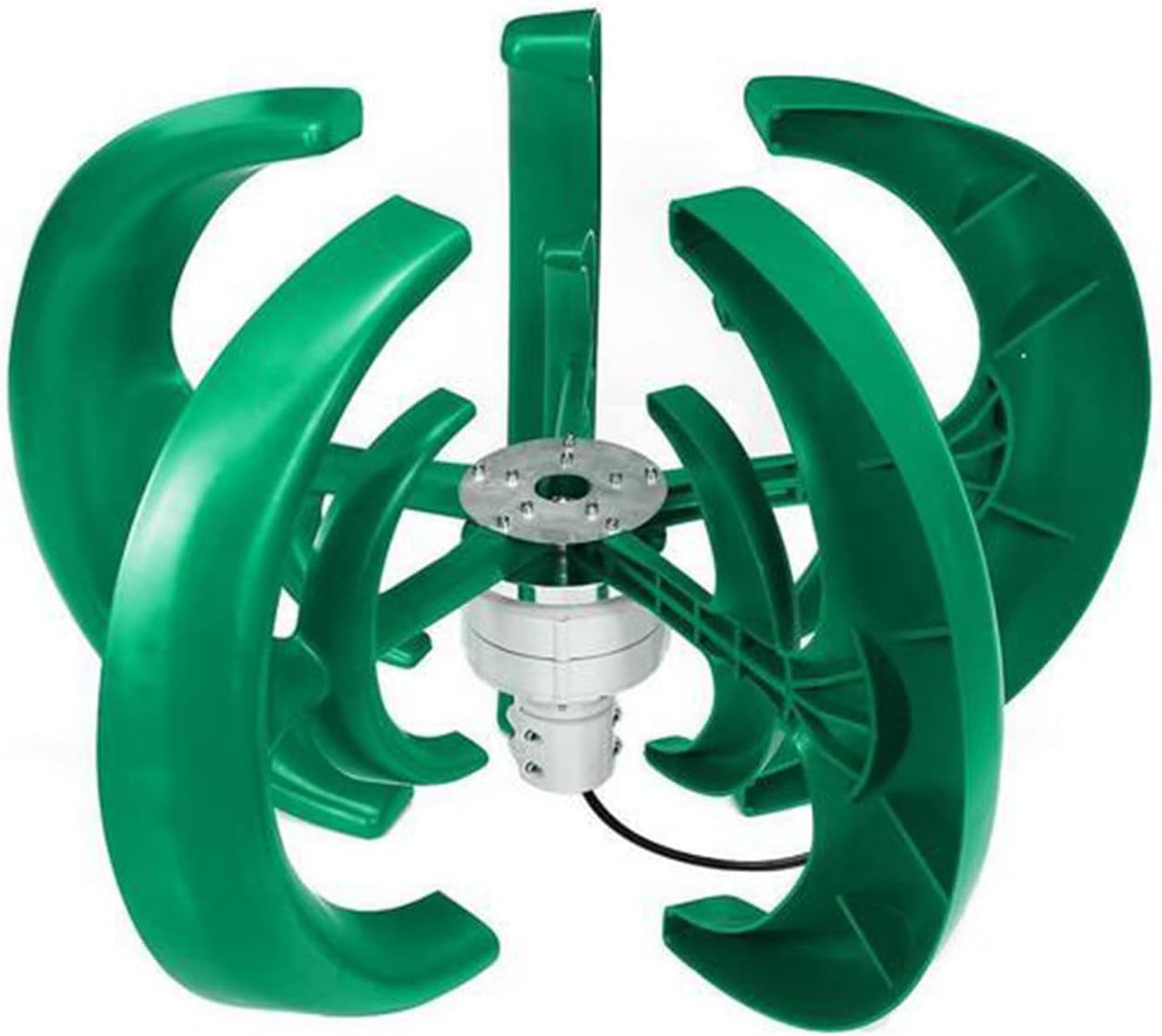 3000W No Noise Power Wheels Wind Power System, 12V 24V 48V 5 Blades Green Lantern Wind Power Kit Suitable for Courtyard Gardens