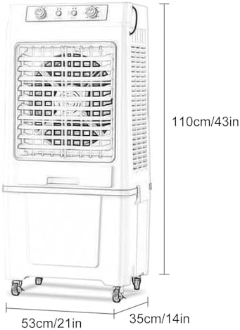 Portable Air Conditioners, Evaporative Air Cooler, Swamp Cooler with 40L/8.8 Gal Water Tank, 3-Speed Fan, 120°Oscillation, 2 Ice Packs, for Room Garage Patio(Blue)