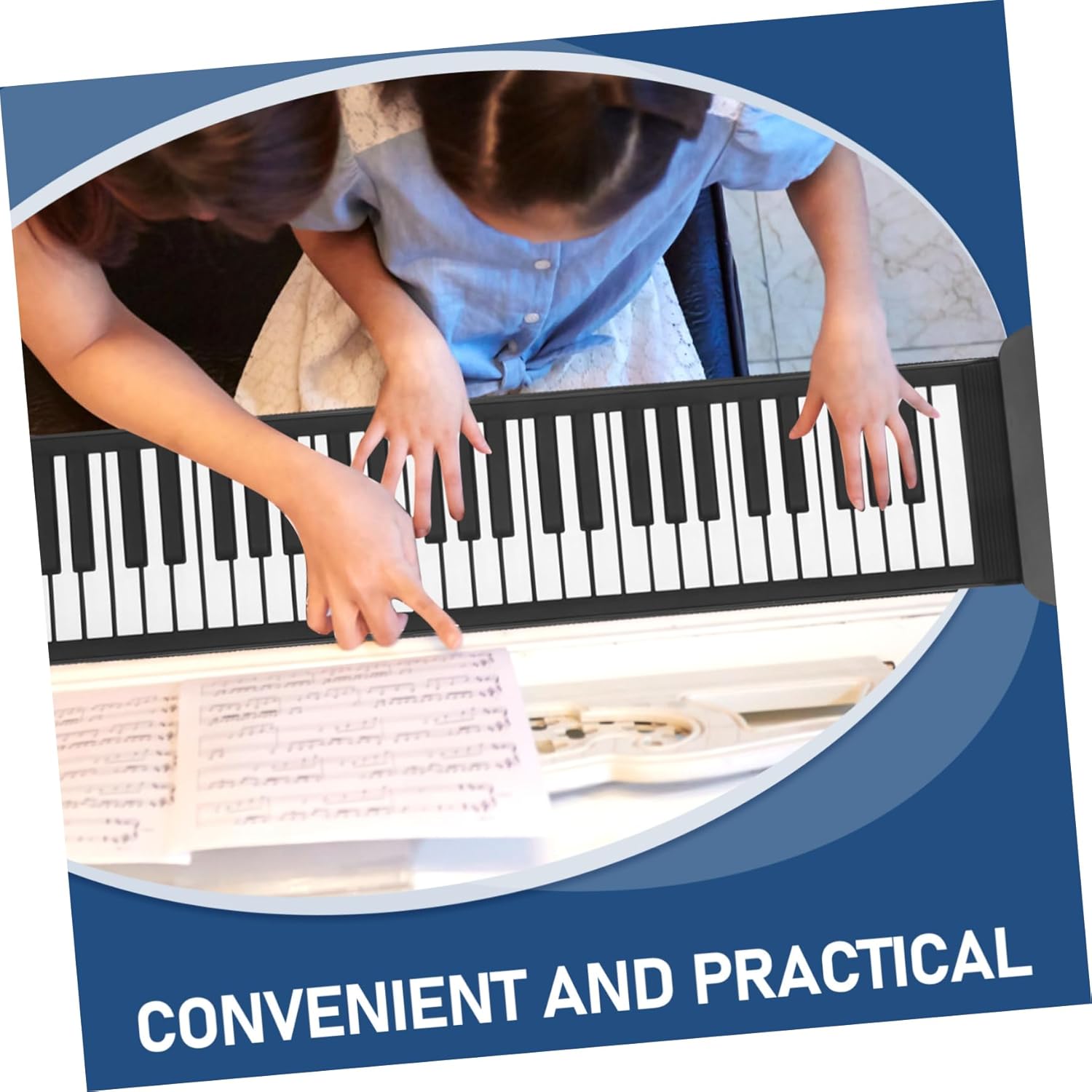 Keys Portable Up Piano for Beginner Electronic Keyboard with Rhythms Timbre Lightweight Hand Piano for Students Easy to Carry Use