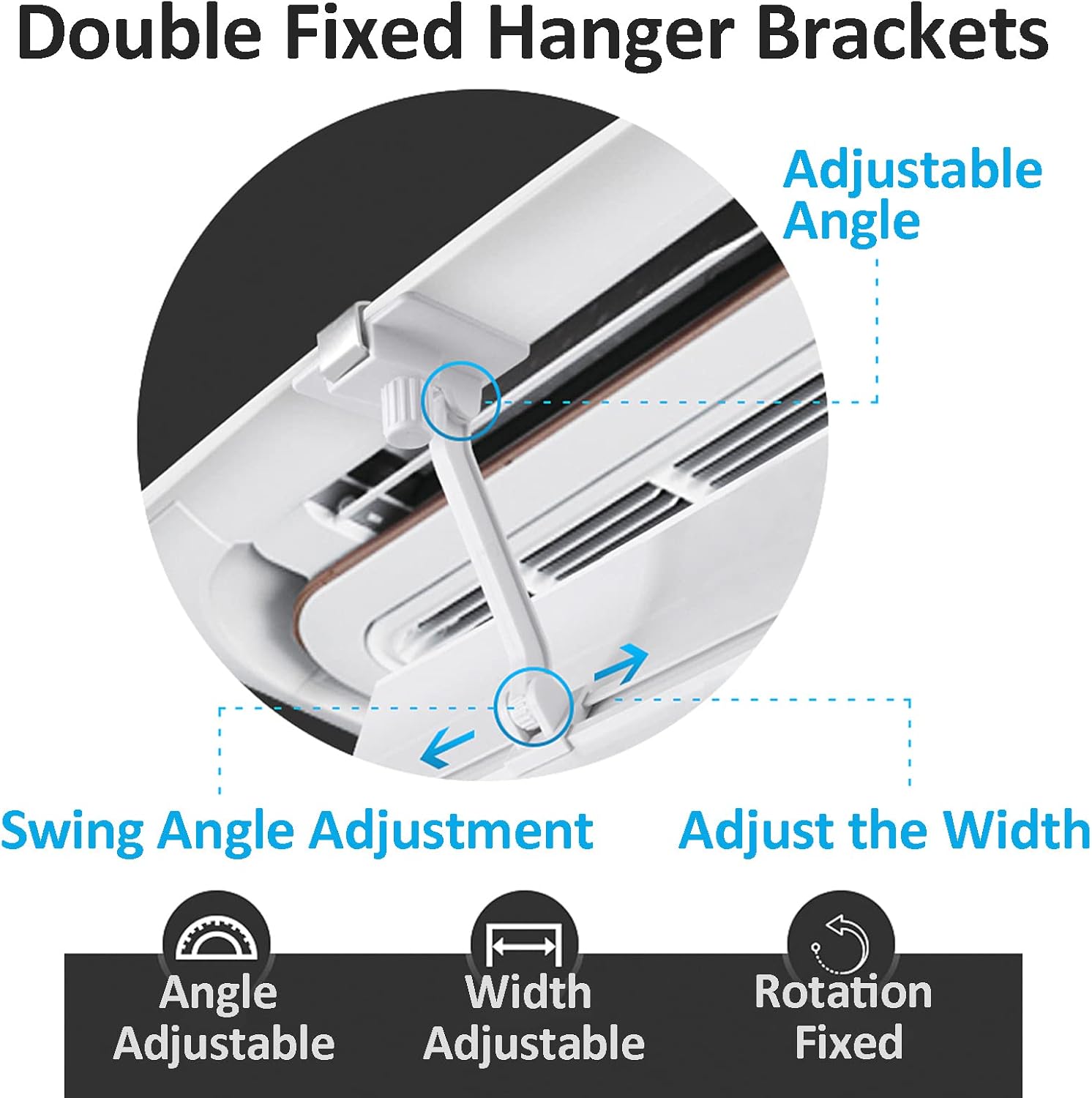 Ceiling Air Vent Deflector, Air Conditioner Deflector for Central Air Conditioning, ABS Angle Adjustable Wind Baffle, Deflector Helps Cooling/Heating Air Circulation