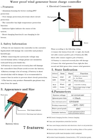 10A-40A MPPT Charge Controller, 12000W Wind & Solar Power Regulator for Wind Turbine & Battery Charging (12V, 24V, 48V) - Efficient MPPT Technology for Renewable Energy Solutions